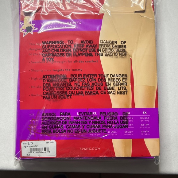 New SPANX Higher Power Short Tummy Control High-Waisted Power Short 2745 Nude L - Picture 7 of 9